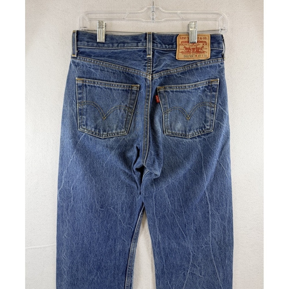 Vintage Levi's 501XX Button Fly Straight Leg Denim Jeans Size, Actual 29x29.5 - Picture 2 of 14